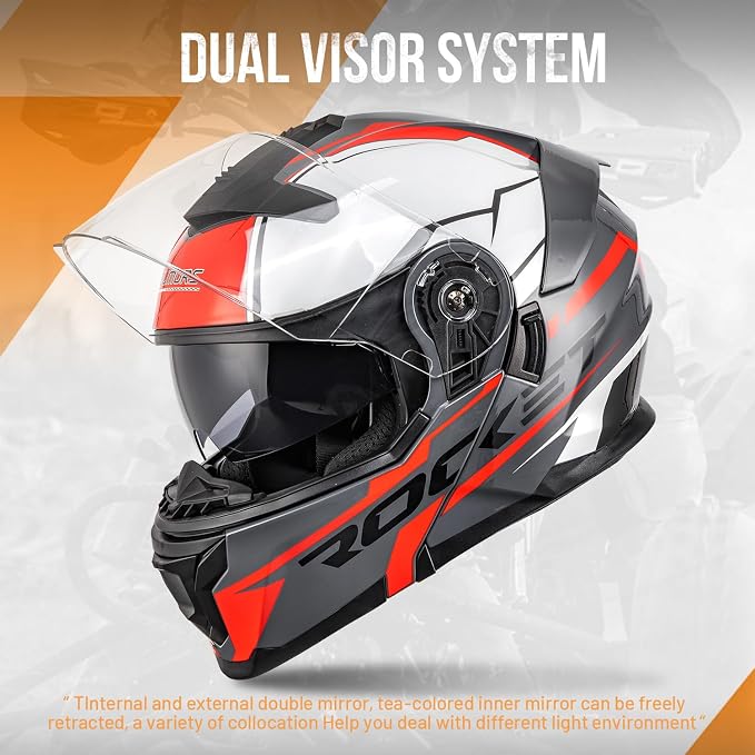 Modular Motorcycle Helmets Full Face Flip up Street Bike Motorcycle Helmet - Image 5
