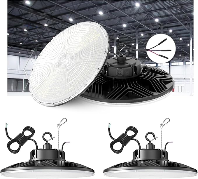 150W UFO-LED-High-Bay-Light, UL & DLC Listed 5000K Daylight 21000LM, 0-10V by ORRGENA