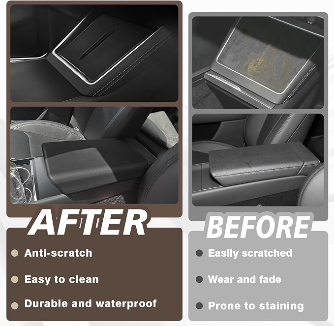 Muslogy Compatible with 2026+ Model Y Juniper Refresh Accessories Armrest Cover - Image 6