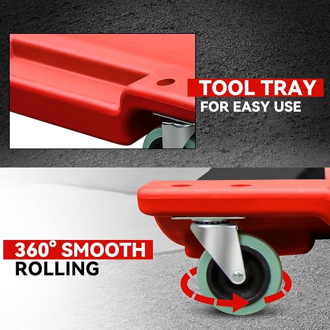 Auto Dynasty 40 Inches Mechanic Creeper, Automotive Garage Repair Low Profile - Image 4
