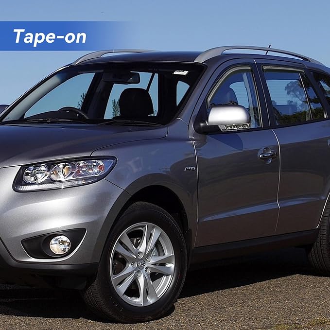 Window Visors Rain Guards for 2007-2012 Hyundai Santa Fe, Out-Channel Window - Image 3