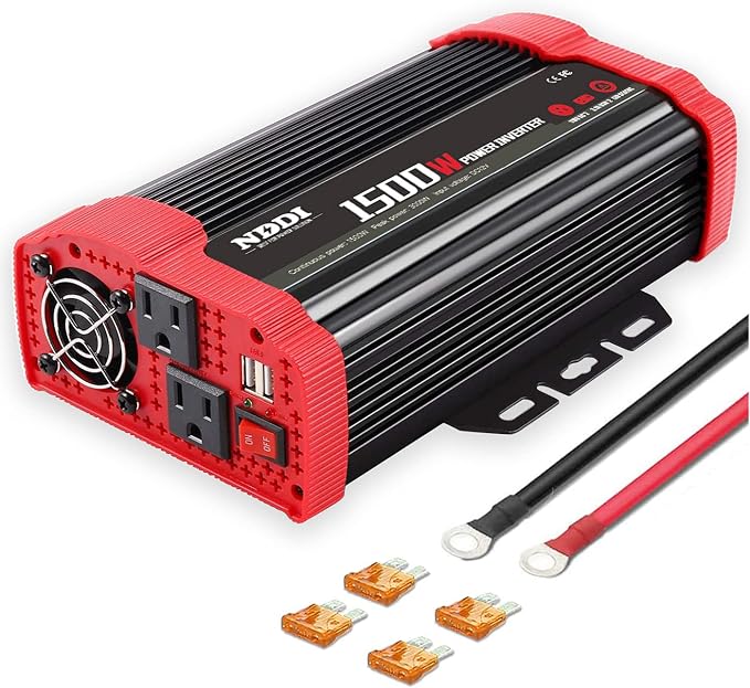1500W Car Power Inverter 12V DC to 110V AC Car Converter Charger Adapter by NDDI+POWER