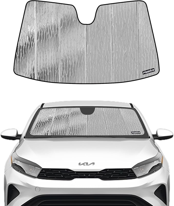 Windshield Sun Shade for Kia Forte 2019-2024, Front Window Sunshade Shield by Pigenius