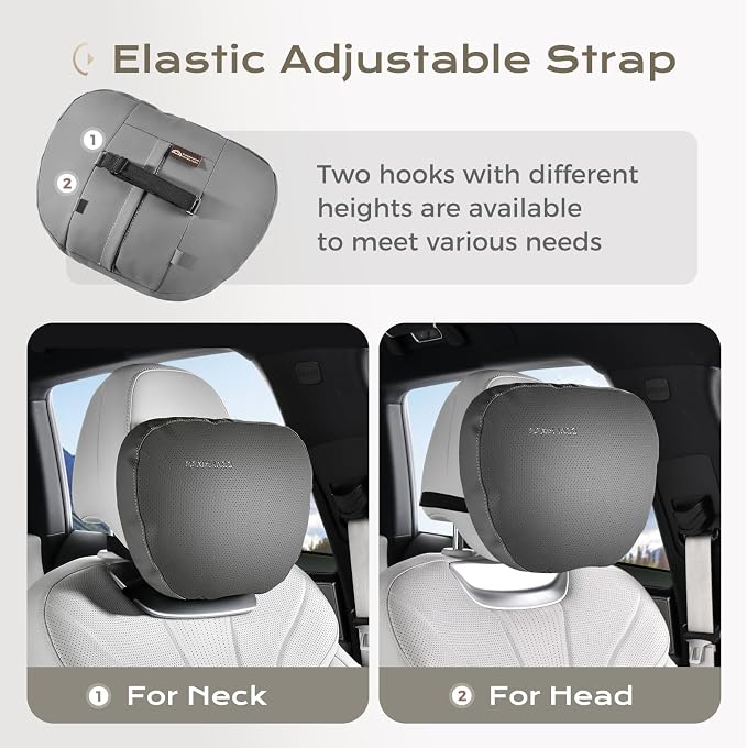 Coverado Leather Car Headrest Pillow Car Neck Pillow - Image 5