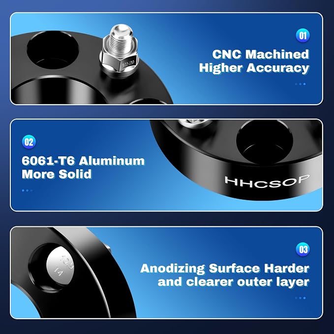 HHCSOP 4x4 Golf Cart Wheel Spacers, 1.5 inch ATV Wheel Adapters - Image 5