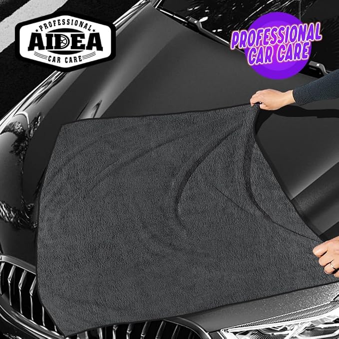AIDEA Microfiber Towels for Cars-4PK, Large Professional Car Drying Towel - Image 8
