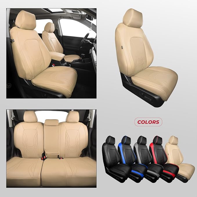 FREESOO Seat Covers for Honda CRV, Custom Fit Car Seat Covers for CRV LX EX - Image 8