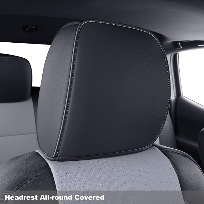 LUCKYMAN CLUB 2 Front Tacoma Seat Covers Custom Fit 2016-2023 Tacoma Crew Cab - Image 3