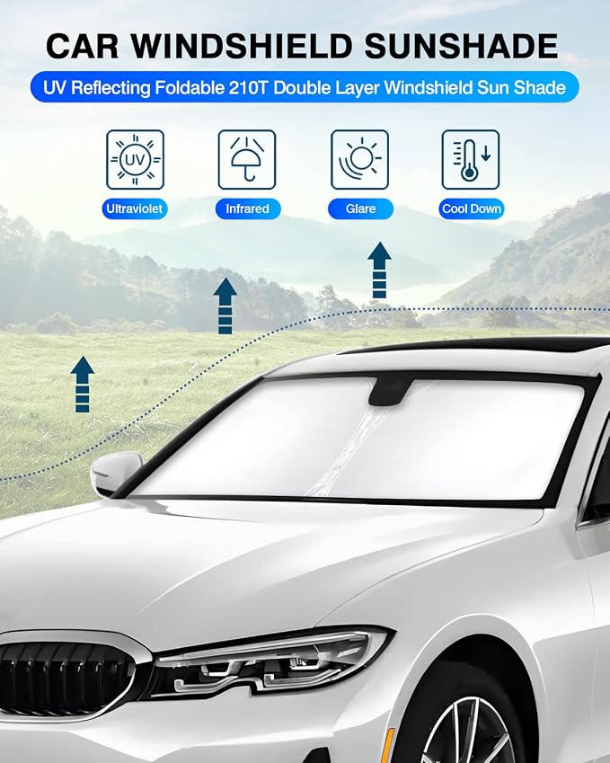 KUST Windshield Sun Shade for BMW 3 Series Accessories 2019-2025 2026 Window - Image 2