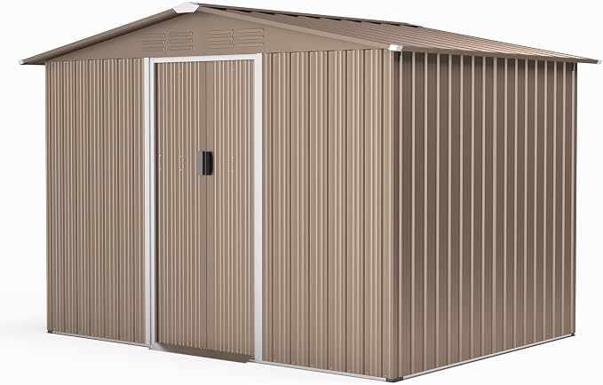 8FT x 6FT Metal Outdoor Storage Shed, Utility and Tool Shed Storage House - Image 6