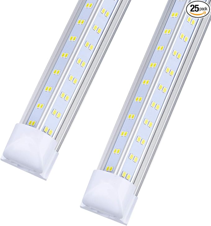 25 Pack, LED Shop Light, 4FT LED Light Fixtures, 60W 6500LM 6000K Cool White by FTUBET