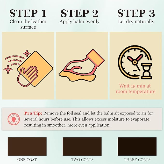 Leather Color Restorer, Recoloring Balm, Scratch Remover, Repair Kit - Image 4