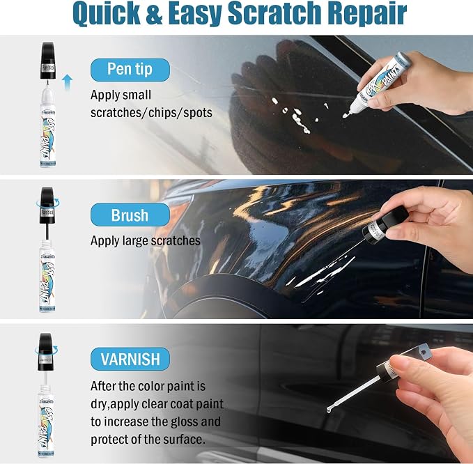 Black Touch Up Paint for Cars, Car Scratch Repair Pen, Color Accurate - Image 6