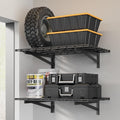 2 Pack Heavy Duty Garage Wall Shelving Set, Wall Mounted Garage Shelves 500lbs by Jusgym