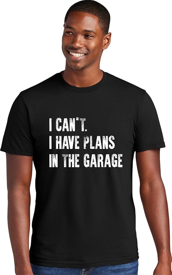 Go All Out Adult I Can't I Have Plans in The Garage Funny Dad Gift Deluxe Soft by GoAllOut