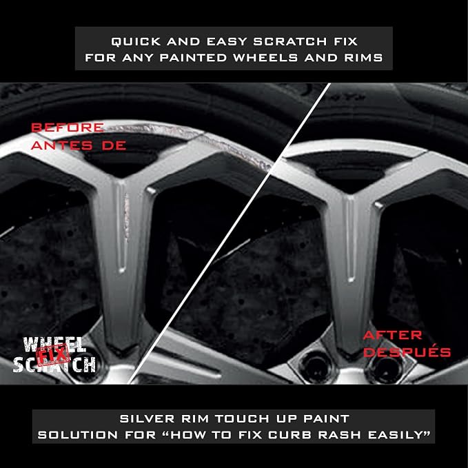 Silver Rim Touch Up Paint Kit, Car Wheel Scratch Repair Kit, Wheel Touch Up - Image 2