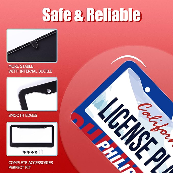 Philippine Flag License Plate Frames Round Hole Personalise License Plate Frame - Image 2