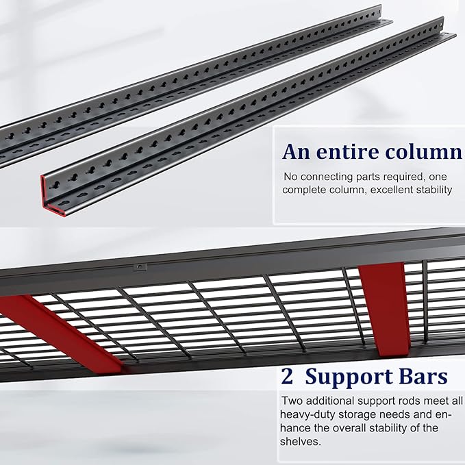 72" W Storage Shelves Heavy Duty Garage Shelving 30" D Metal Shelving Unit - Image 5