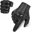 Full Finger Goat Skin Leather Touch Screen Motorcycle Gloves Men S by KAIWENDE