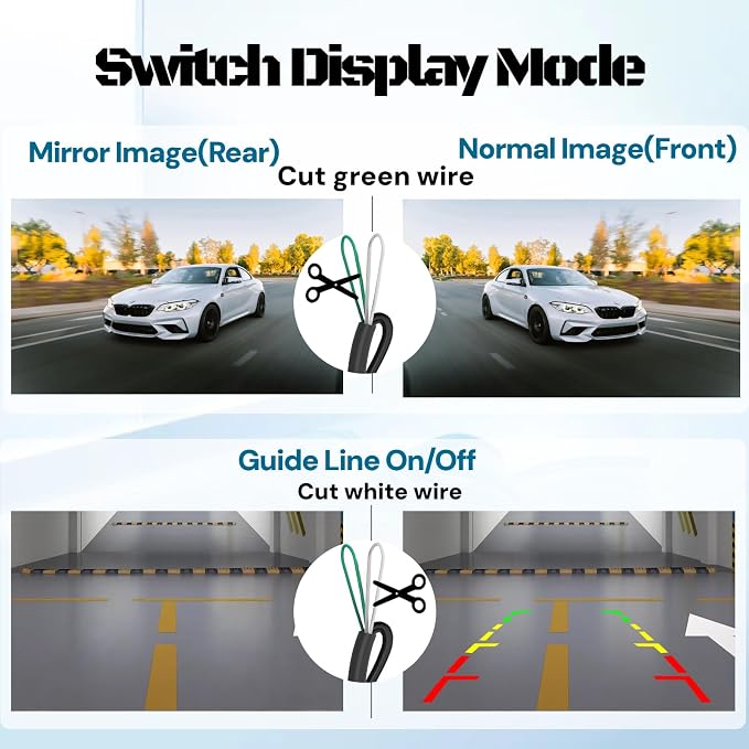 X1 Backup Camera for Car License Plate Reverse Cam, IP69 Waterproof Rearview - Image 4
