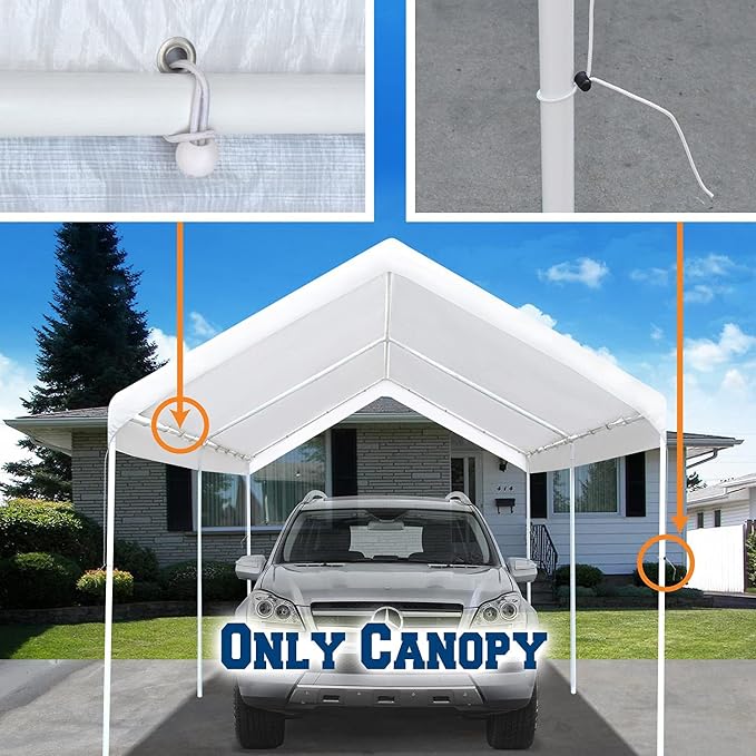 10'x20' Carport Replacement Top Canopy Cover - Image 5
