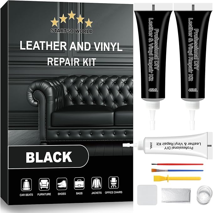 STARTSO WORLD Black Leather Repair Kit, Vinyl Repair kit by STARTSOWORLD