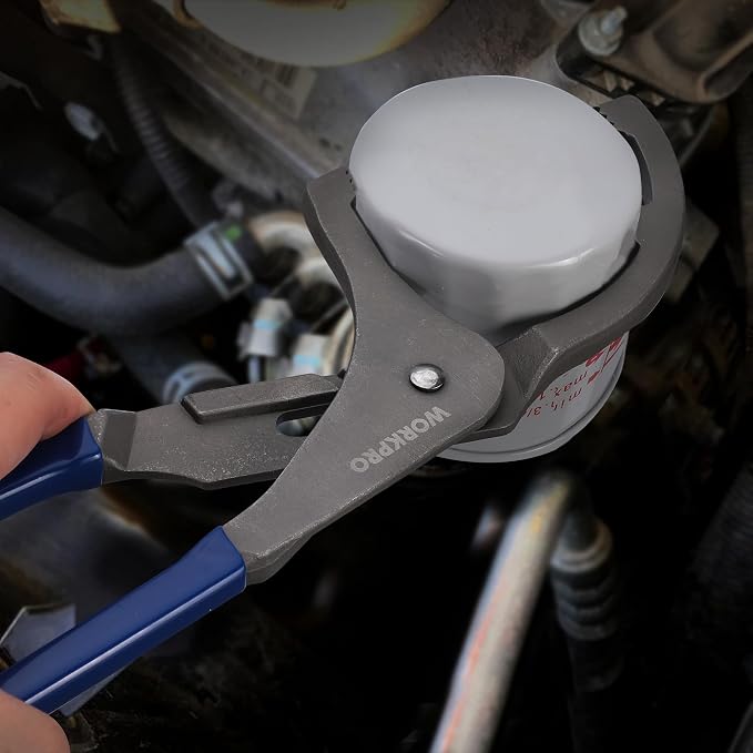 WORKPRO Oil Filter Wrench, 5-Position Adjustable Design Fits 2-1/2" to 3-3/4" - Image 7