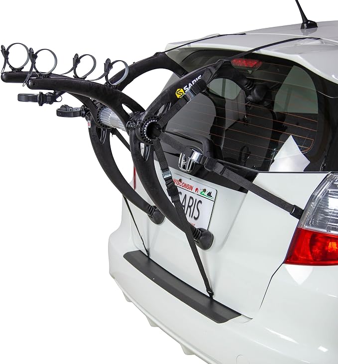 Saris Bones EX 2-Bike Trunk Rack Bicycle Carrier, Anti-Sway Straps, Made in USA by Saris