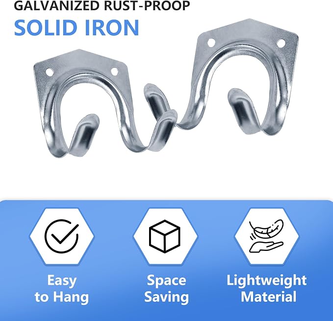 15 Pack Tool Hanger Hooks, Wall Mount Garage Garage Shed Hooks Heavy Duty - Image 3
