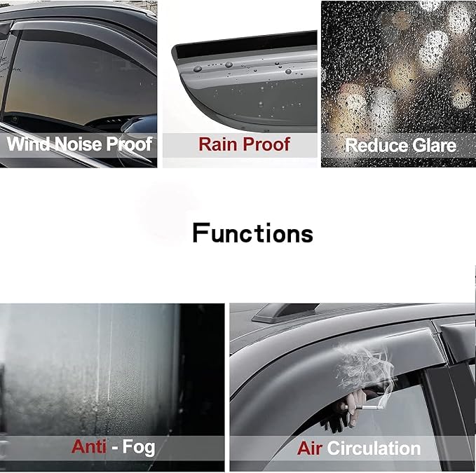 Side Window Wind Deflector, Window Visor Looks Great and fit - Image 3