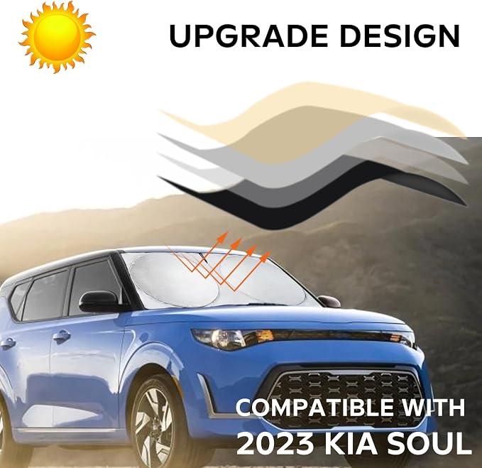 INSAUTO for Soul Windshield Sun Shade Window Sunshade Custom-fit 2020-2026 Kia - Image 5