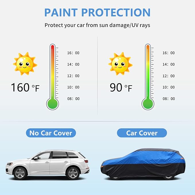 SUV Car Cover Hatchback Cover Waterproof All Weather, Outdoor Car Covers - Image 8