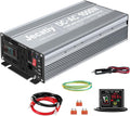 2AC 1000W Pure Sine Wave Inverter, Convert DC 12V to AC 110V 120V, 18W USB by Jecatiy