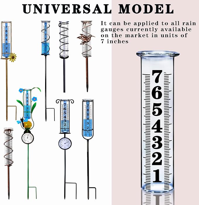 7 Inch Plastic Rain Gauge Replacement Tube, Upgrade Freeze Proof Outdoor Rain - Image 3