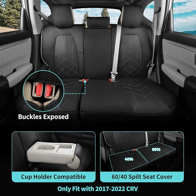 for Honda CRV Seat Covers Custom Fit 2017-2022 EXL EX LX Sport, Hybrid - Image 4