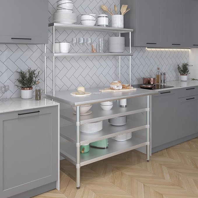 Amgood 30" x 48" Stainless Steel Work Table - Image 5