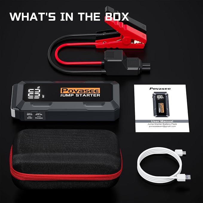 4000A Jump Starter 12V Battery Jumper Starter, Car Battery Jump Starter - Image 8