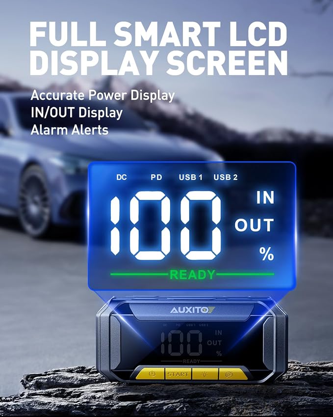 AUXITO 8000A Car Battery Jump Starter Boost Force Start Function Jump Box 60W - Image 9