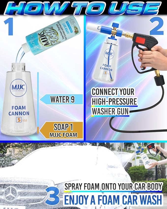 MJJC Foam Cannon S V3.0 with 1/4 Inch Quick Connector - Image 6