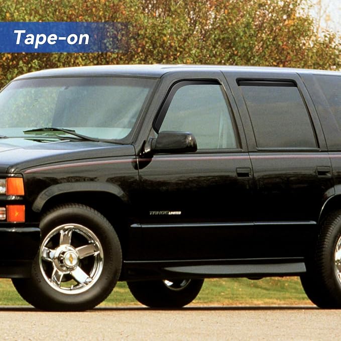 Window Visors Rain Guards for 1995-2000 Chevy Tahoe/GMC Yukon, Out-Channel - Image 3