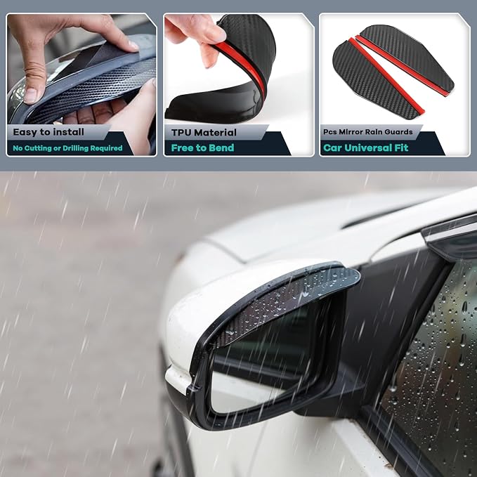 4PCS in Channel Rain Guards Fit - Image 5