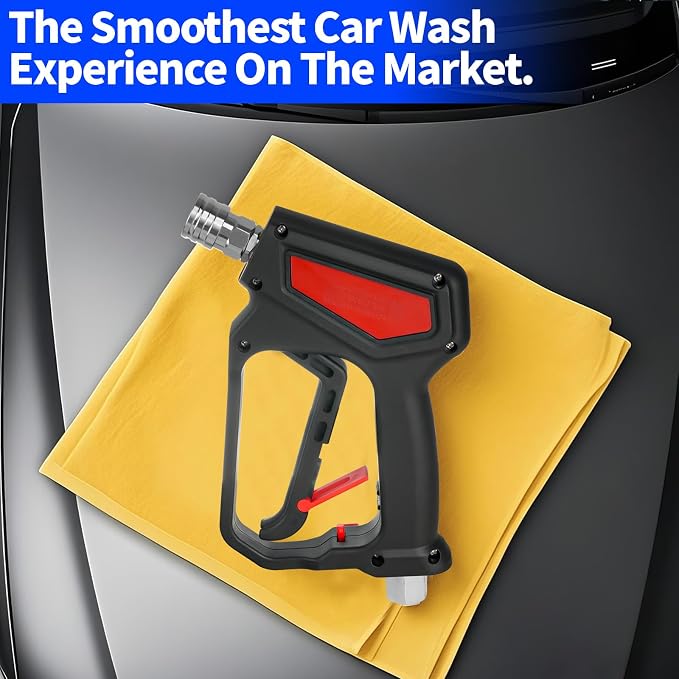 Short Pressure Washer Gun, 5000 Max PSI/12 GPM Car wash Gun, Swivel High - Image 6
