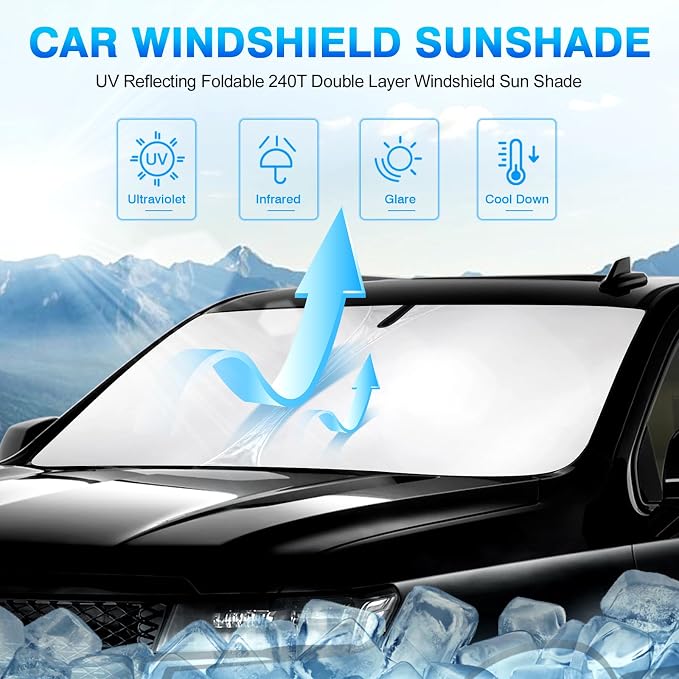KUST Windshield Sun Shade for Toyota Sienna Mini Van Accessories 2021-2025 2026 - Image 2