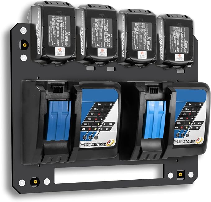 FETESNICE Metal Charger Mount for Makita Battery Holder and DC18RC DC18RD - Image 7