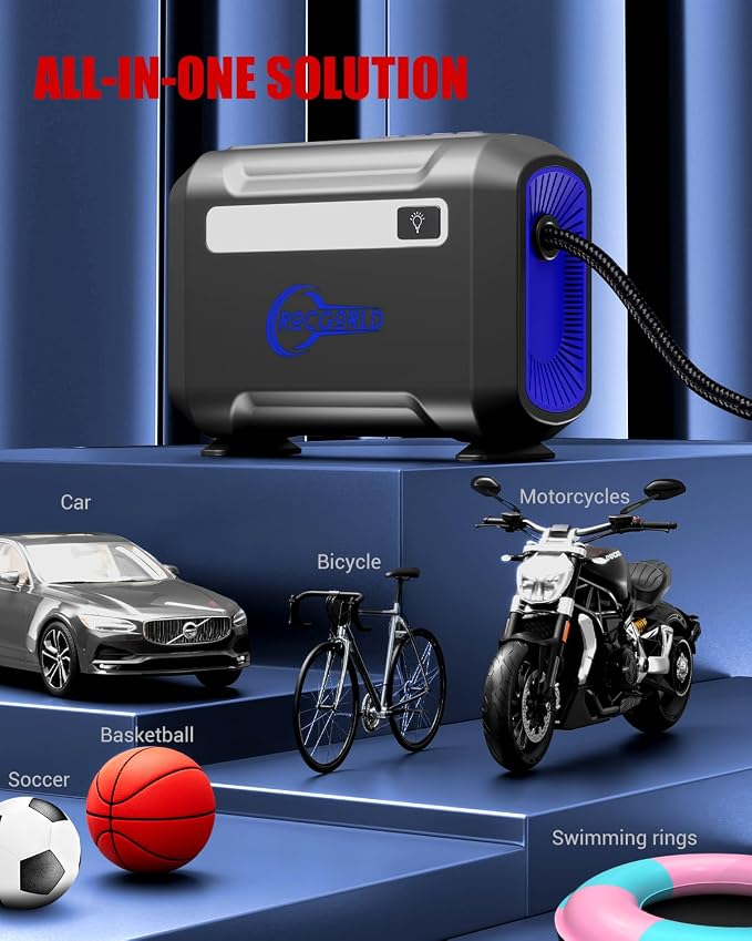 R8 Tire Inflator Portable Air Compressor, DC 12V Air Compressor Portable - Image 8