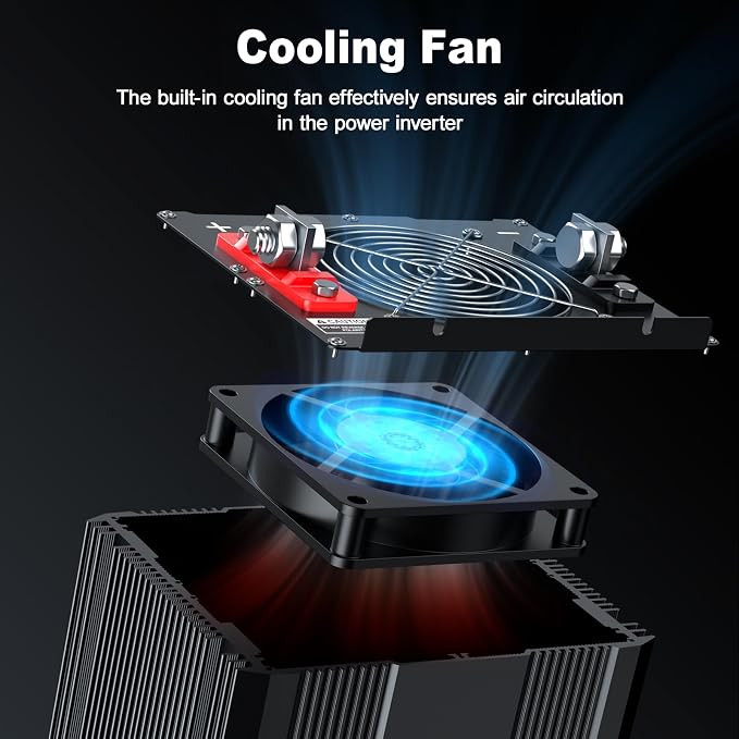 5600W Power Inverter, Peak Power 11200W 12V DC to AC 110120V, Remote Control - Image 5