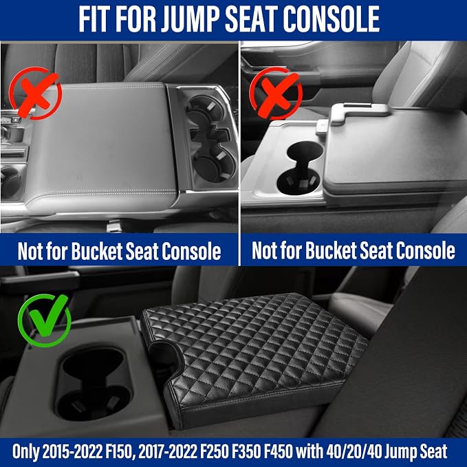 Center Console Cover for Ford F150 2015-2022, F250 F350 F450 F550 2017-2022 - Image 2