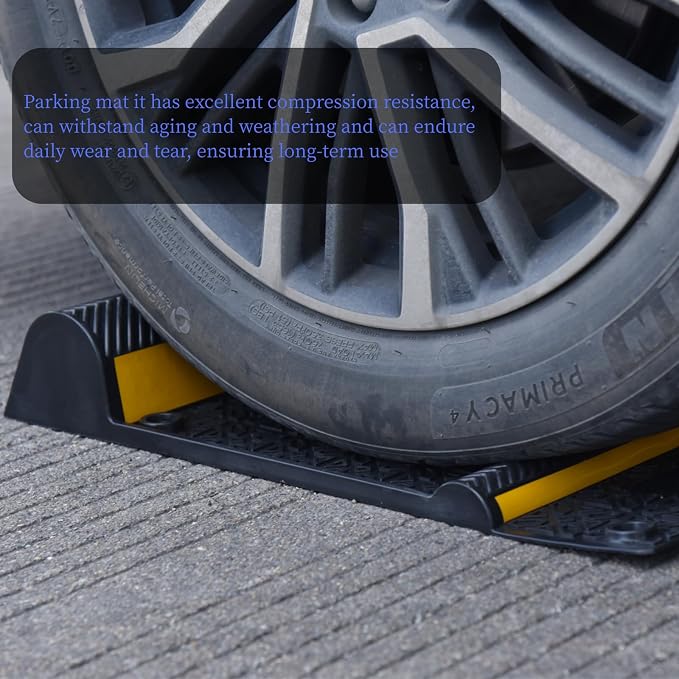 4 Pack Parking Mats for Garage Floors, 21.6" X11.4" Durable Rubber Car Parking - Image 6