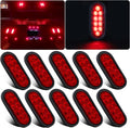 6 Inch Oval LED Trailer Tail Lights 10 LED by Partswcgg