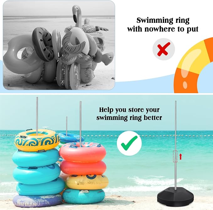 Pool Float Storage Rack 13 x 78 Inch Pool Float Holder Stainless Steel - Image 5